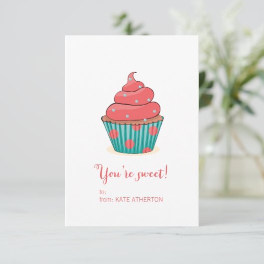 Tu es la carte de Saint Valentin de Cupcake (Debout devant)