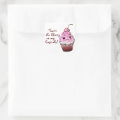"Tu es la cerise sur mon Cupcake !" Stickers Kawai (Sac)