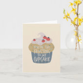 Tu es le glaçage de ma carte Cupcake (Fleur jaune)