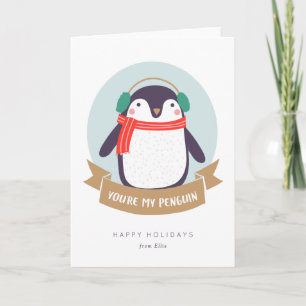 Tu es ma carte de Noël de pingouin