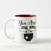 Tu es ma coupe de thé Amour Noir et Blanc Mug (Gauche)