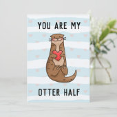 Tu Es Ma Demi-Valentine Carte De Vacances (Debout devant)