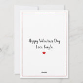 Tu Es Ma Demi-Valentine Carte De Vacances (Dos)