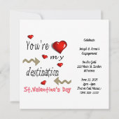 Tu es ma Destination  Invitation de Carte Saint-Va (Dos)