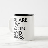 tu es ma lune et des étoiles Mug | Cadeau de la Sa (Devant gauche)