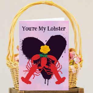 Tu es mon homard Amour Amoureux Carte mari, femm