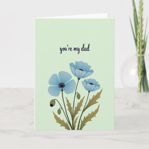 Tu es mon papa Carte d'art floral