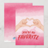 Tu es mon préféré – Carte romantique de la Saint-V (Devant / Derrière)