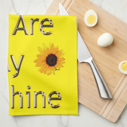 Tu Es Mon Soleil, Serviette De Thé (Quart Plié)