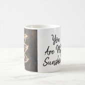 Tu es mon Sunshine Grey Sunflower Mug (Centre)