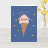 Tu es si cool Carte de la Saint-Valentin glace (Fleur jaune)