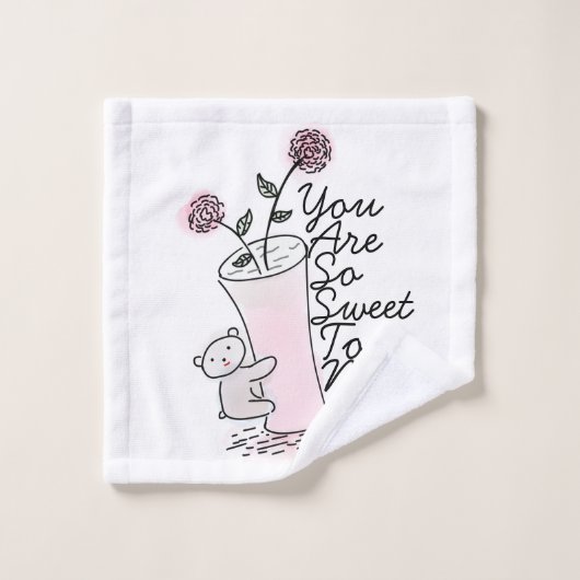 Tu es si gentil avec moi, mon ensemble de serviett (Gant de toilette)