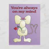 "Tu es toujours sur mon esprit rat" carte postale (Devant)