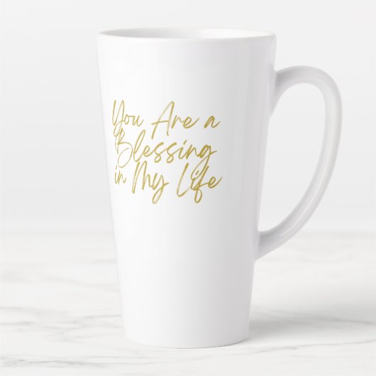 Tu es une bénédiction dans ma vie Tall Latte Mug (Droite)