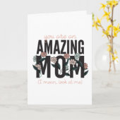 Tu es une maman incroyable Regarde-moi Carte de fê (Fleur jaune)