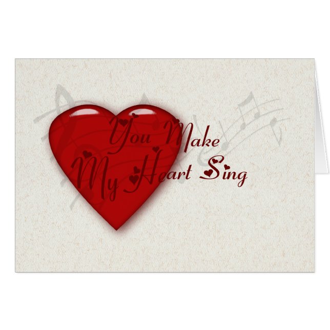 Tu fais chanter mon coeur Valentine (Devant horizontal)