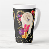 TU FAIS DE MON COEUR BLER - Cream Chow latte mug (Angle droit)