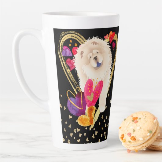 TU FAIS DE MON COEUR BLER - Cream Chow latte mug (En situation)