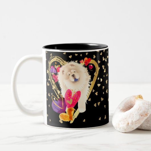 TU FAIS DE MON COEUR BLER - Cream Chow mug (Avec donut)