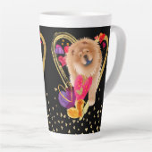 TU FAIS DE MON COEUR UN BLING - RedChow latte mug (Angle droit)