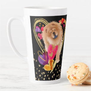 TU FAIS DE MON COEUR UN BLING - RedChow latte mug