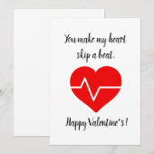 Tu fais sauter un battement de mon coeur. Carte Sa (Devant / Derrière)