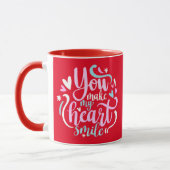 Tu fais sourire mon coeur de café Mug (Gauche)