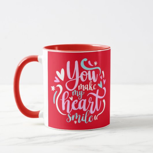 Tu fais sourire mon coeur de café Mug (Gauche)