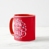 Tu fais sourire mon coeur de café Mug (Devant gauche)