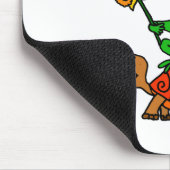 TU- Funny Frog Riding Turtle Cartoon Muismat (Hoek)