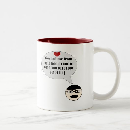 Tu M'As Eu De Hello Binary Mug (Droit)