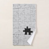 Tu Me Complètes Romantique Puzzle Noir et Blanc (Serviette à main)