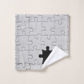 Tu Me Complètes Romantique Puzzle Noir et Blanc (Gant de toilette)
