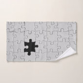 Tu Me Complètes Romantique Puzzle Noir et Blanc (Serviette à main)