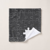 Tu Me Complètes Romantique Puzzle Noir et Blanc (Gant de toilette)
