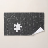 Tu Me Complètes Romantique Puzzle Noir et Blanc (Serviette à main)
