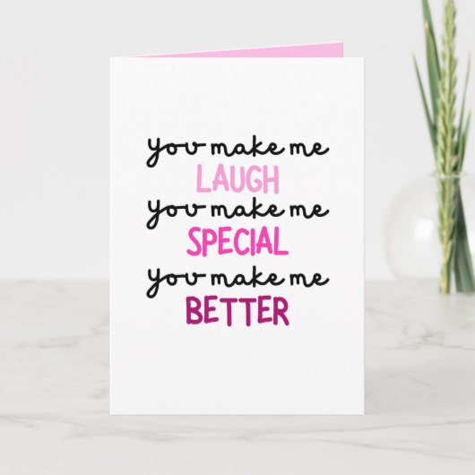 Tu Me Fais Rire, Carte Anniversaire (Devant)