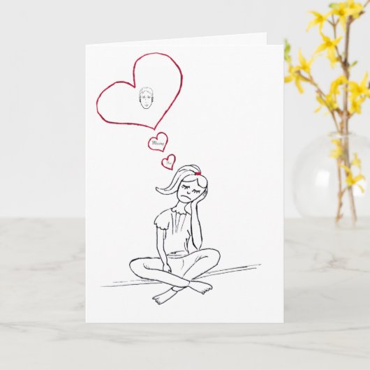 Tu me manque carte (Fleur jaune)