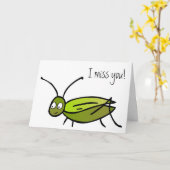 Tu me manques ! Carte de cricket (Fleur jaune)