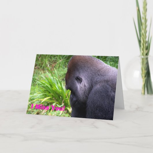 Tu Me Manques ! Carte Gorilla (Devant)