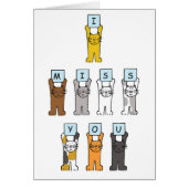 Tu Me Manques Mignonnes Chats Caricaturaux (Devant)