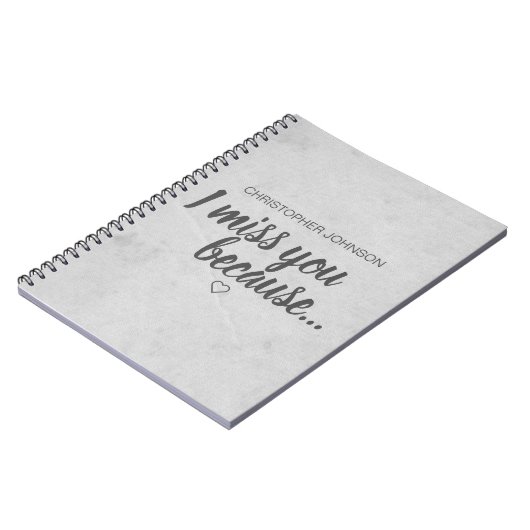 Tu me manques parce que... Journal de conservation (Côté gauche)