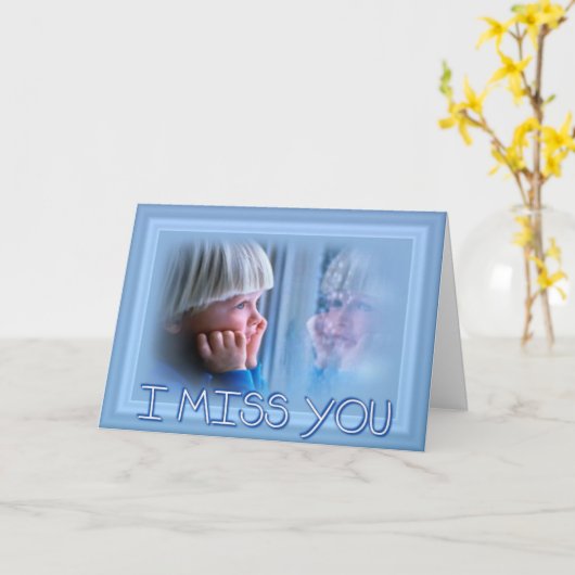 Tu me manques ta carte de voeux (Fleur jaune)