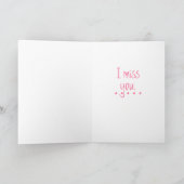 Tu me manques ta carte en rose (Intérieur)