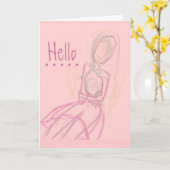 Tu me manques ta carte en rose (Fleur jaune)