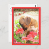 Tu me manques ta carte postale de boxeur (Devant / Derrière)