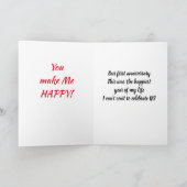 ***TU ME RENDS HEUREUX*** CARTE D'AMOUR (Intérieur)