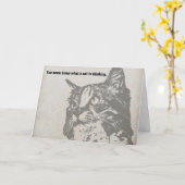 Tu ne connais jamais un chat qui pense à une carte (Fleur jaune)