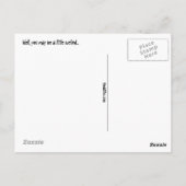 "Tu n'es pas bizarre..." Carte postale (Dos)