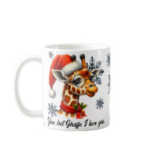 Tu paries girafe que je t'aime Mug de Noël